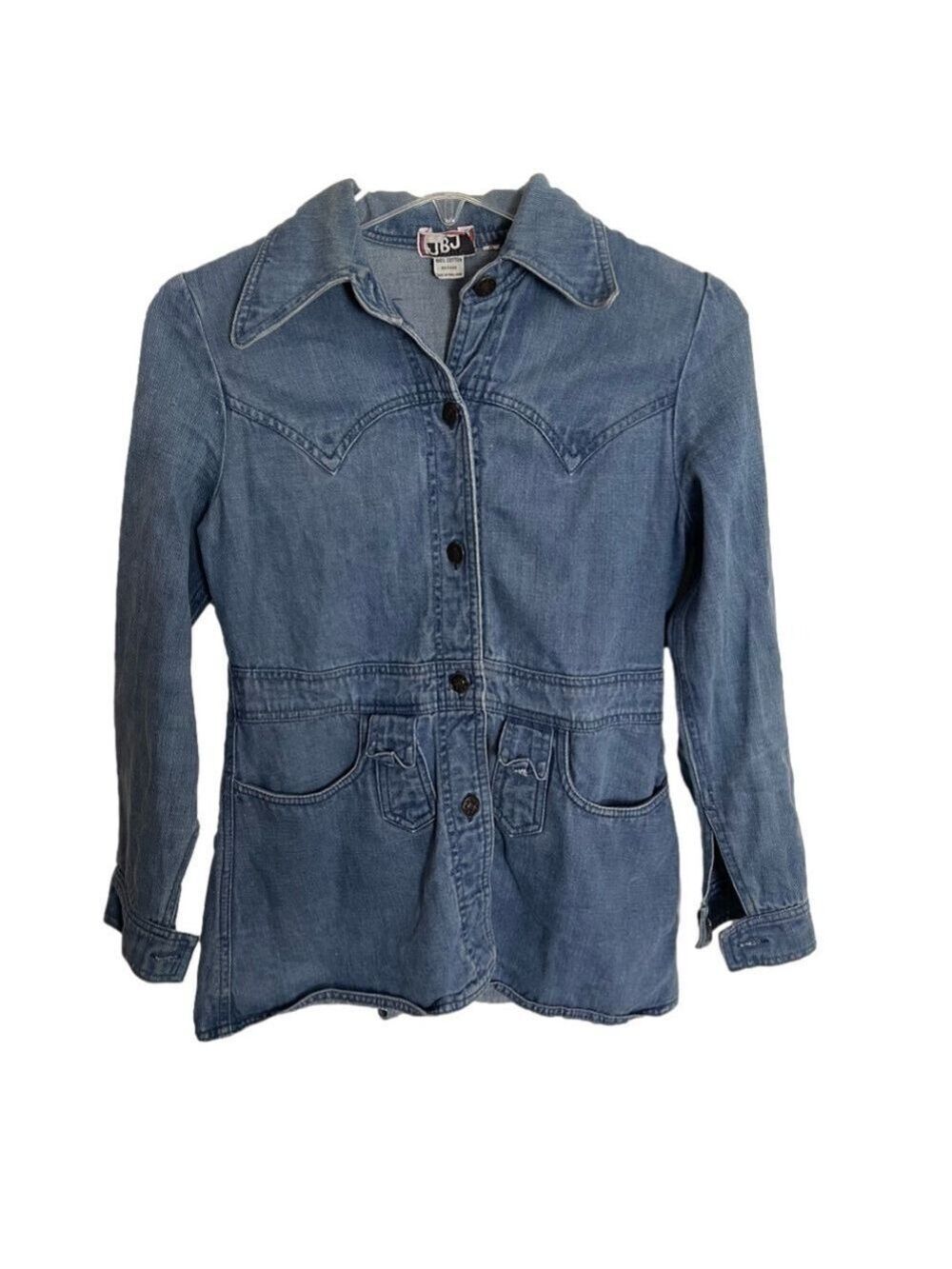 Women’s JBJ Vintange 90’s  Denim Jean Blue Jacket Size Small!